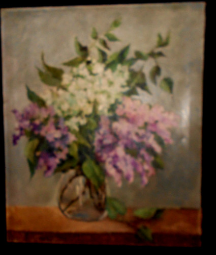 Tableau ancien huile - ancien, nature