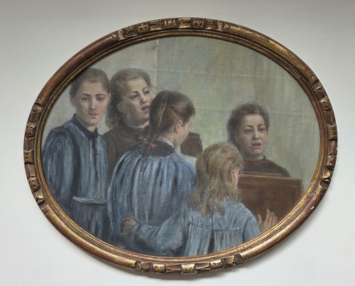 Huile sur panneau chorale - panneau,