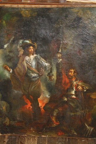 Huile sur toile tableau ancien - toile,
