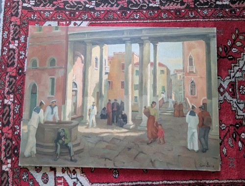 Tableau ancien huile sur - huile, toile
