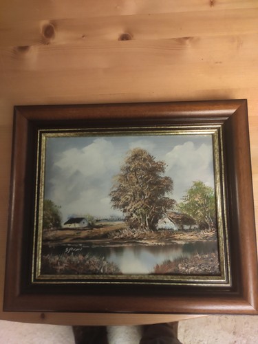 Ancien tableau huile sur toile - tableau,