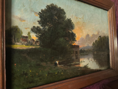 Tableau ancien peinture huile - ancien,